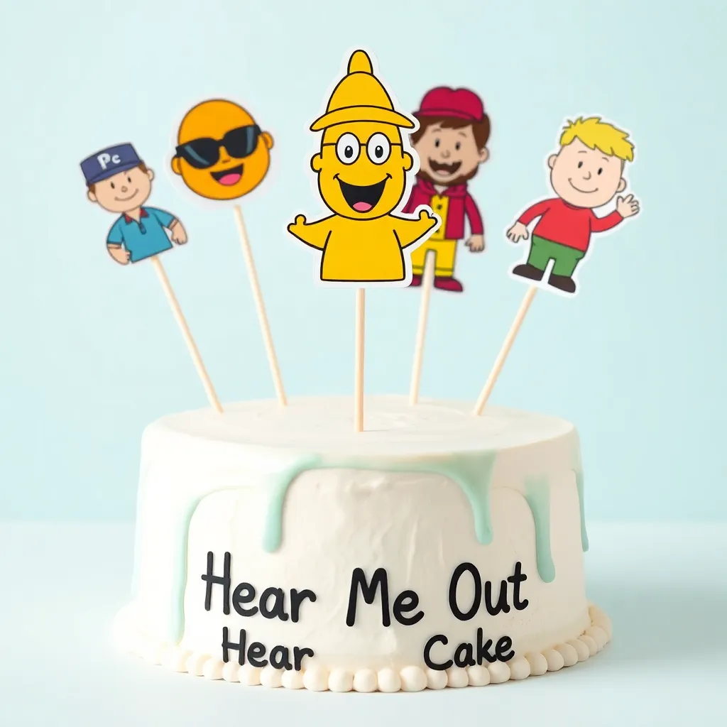 Hear Me Out Cake mr. yellow hat from cartoon Hear me out cake Creator