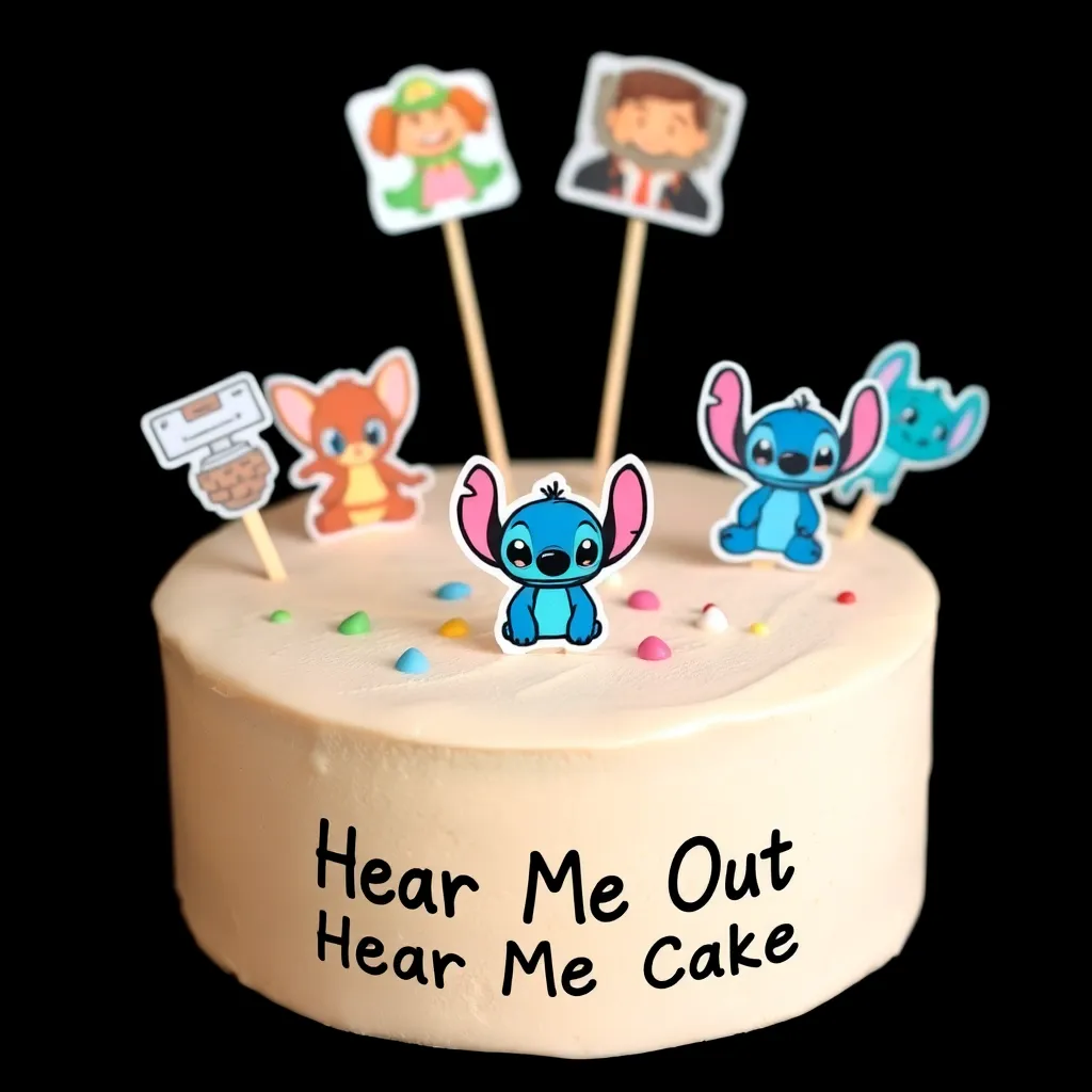 Hear Me Out Cake : stitch