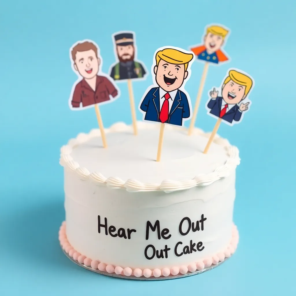 Hear Me Out Cake : heureux Trump