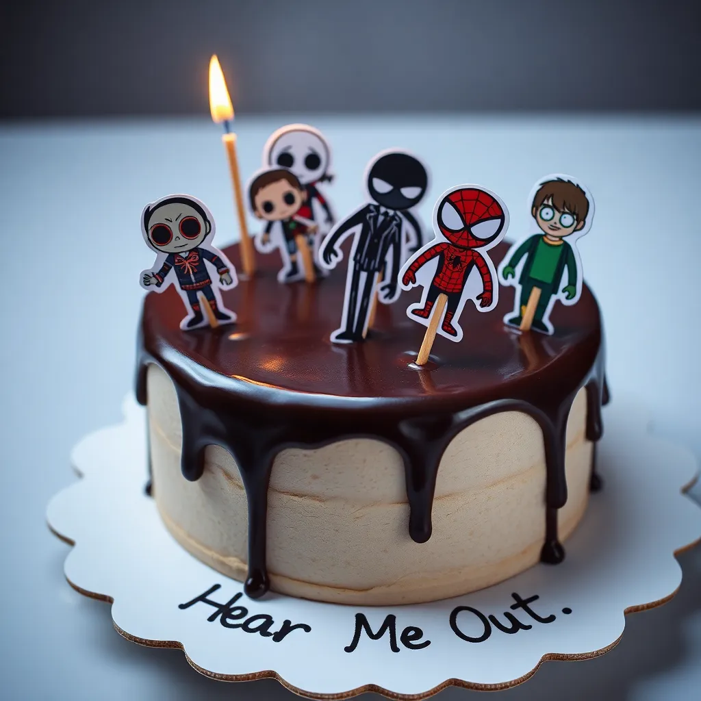 One of Nico’s Nextbots zombies,Denki Kaminari,Katsuki Bakugo,Jack Skellington,Spider-man (Tom Holland),Jeff The Killer,Eyeless Jack,Damon Torrance ,Inosuke Hashibira,Gyotaro