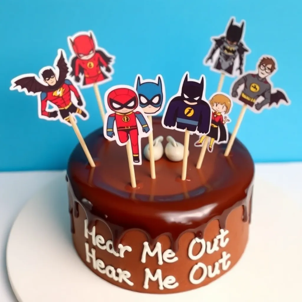 Hear Me Out Cake : Nightwing, Robin, Flash, Batman, Jaekyung, Sunghoon, Soobin, Toji fushiguro, Megumi Fushiguro, Sukuna, Suguru Geto, Yuta Okkotsu, Nanami Kento, Ban, King,Meliodas, Simon